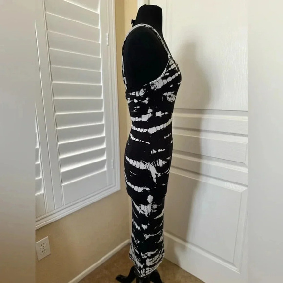 NWT | bar III | Womens Black White Tye-Dye Tank Dress - Size M - Picture 5 of 7